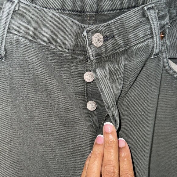 Vintage Levis 501 Jeans 38x30 Green Levi’s USA 90's Iconic Button Fly Casual - Picture 6 of 13